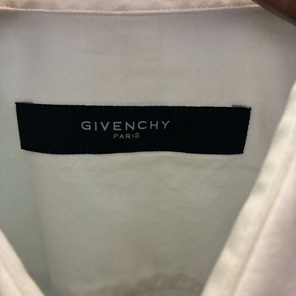 Givenchy White Shirt with Black and Blue stunning Design of crows. Unique - Picture 11 of 11